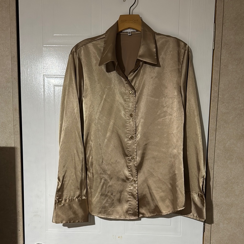 Chico's Gold Satin Blouse